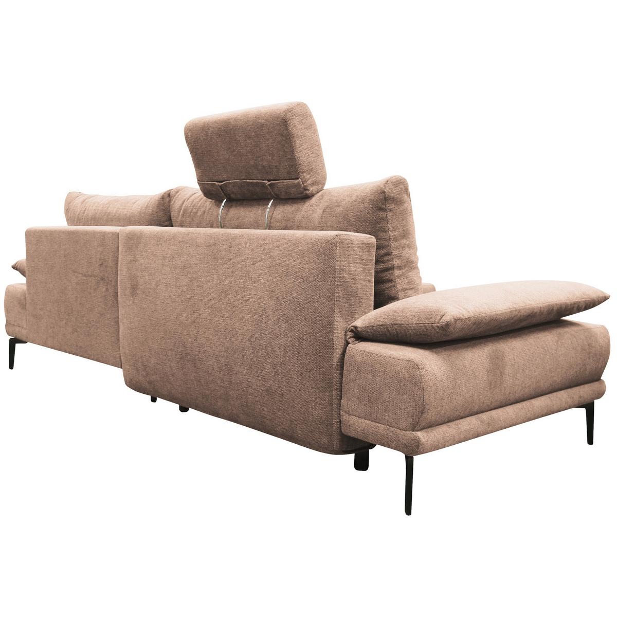 Ecksofa mit Bettkasten Lagacy 260x192 cm Webstoff Beige - Beige/Schwarz, Design, Textil (260/192cm) - MID.YOU