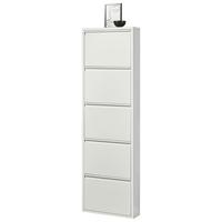 Vyklápěcí botník BERT bílá - bílá, Konvenční, kov (51/170/16cm) - Mömax