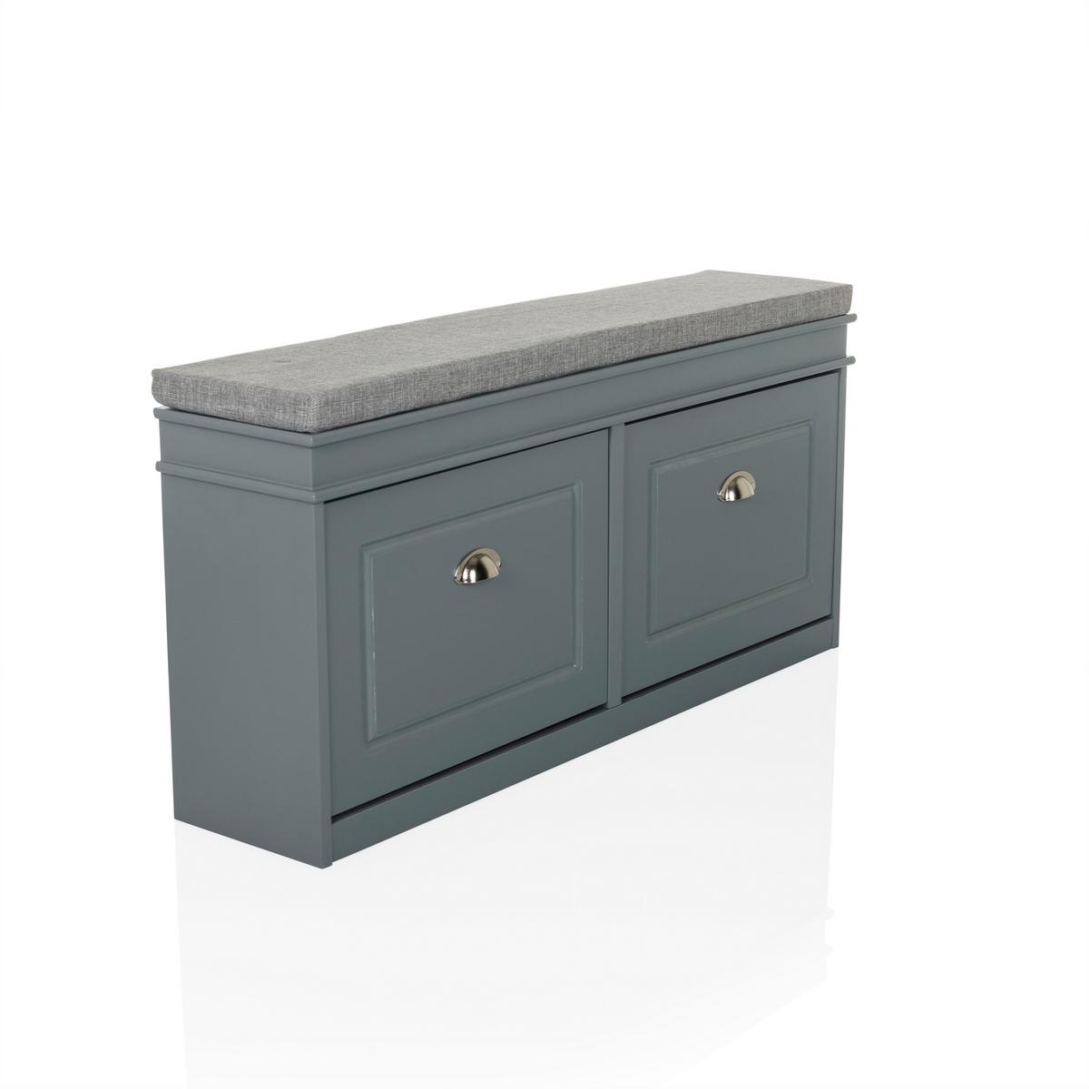 Schuhschrank Estha Grau B: 104cm - Grau, MODERN, Holzwerkstoff (104/52/24cm) - MID.YOU