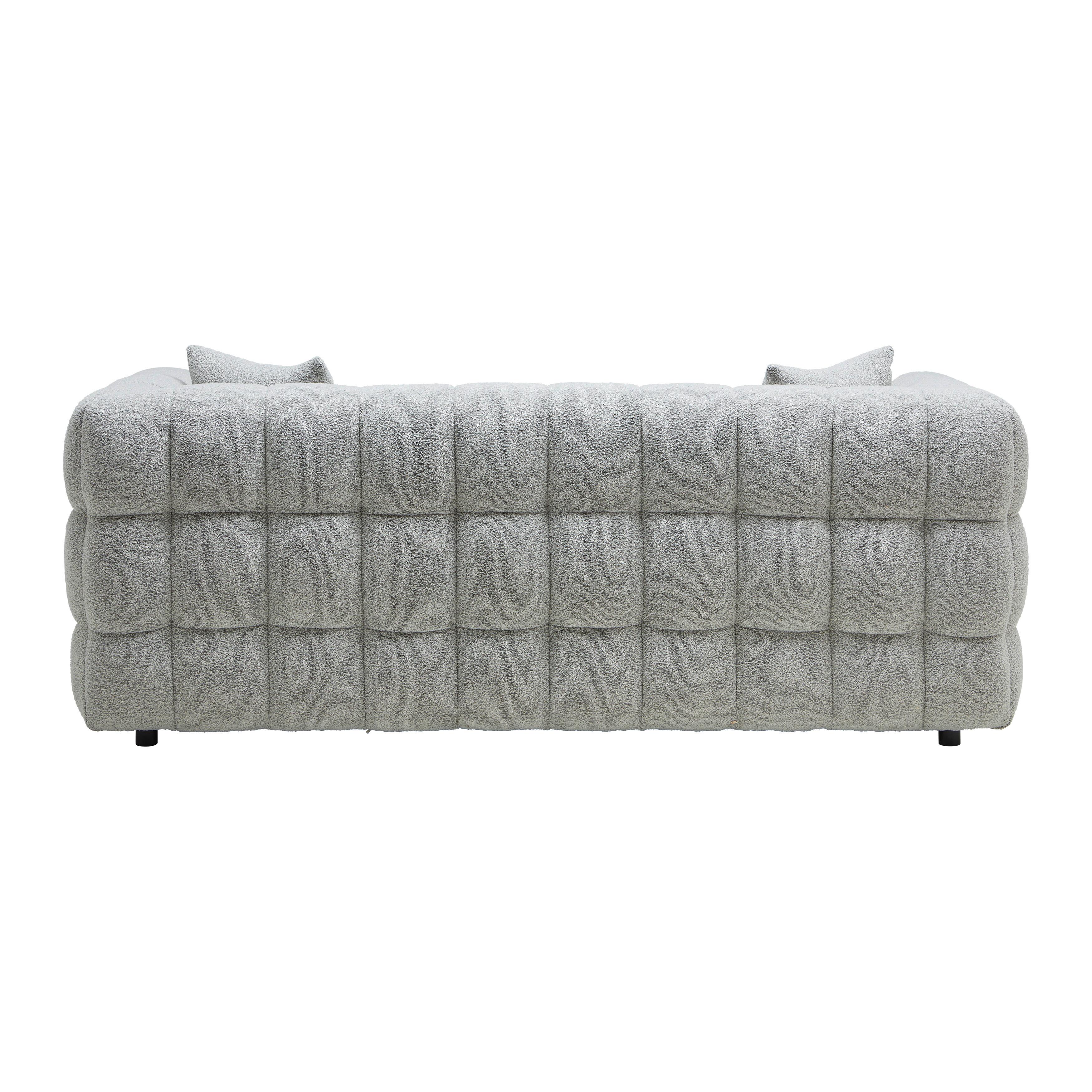 Trojmiestna pohovka ENA, béžová farba - čierna/sivá, Modern, drevo/textil (210/75/96cm) - Bessagi Home