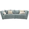 Boxspringová pohovka SOFI, světle modrá, krémová - černá/krémová, Moderní, textil (294/93/152cm) - Premium Living