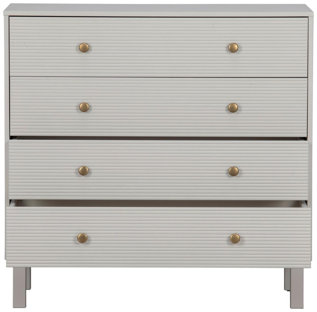 Kommode Madu Hellgrau B: 94cm - Hellgrau, Design, Holz (94/91/52cm) - Livetastic