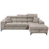 Ecksofa Sydney Graubraun S: 268/172 cm - Graubraun/Schwarz, KONVENTIONELL, Textil (268/172cm) - MID.YOU