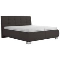 Čalouněná postel s roštem Universe,180x200cm,tmavě hnědá - tmavě hnědá, Moderní, textil (180/200cm)