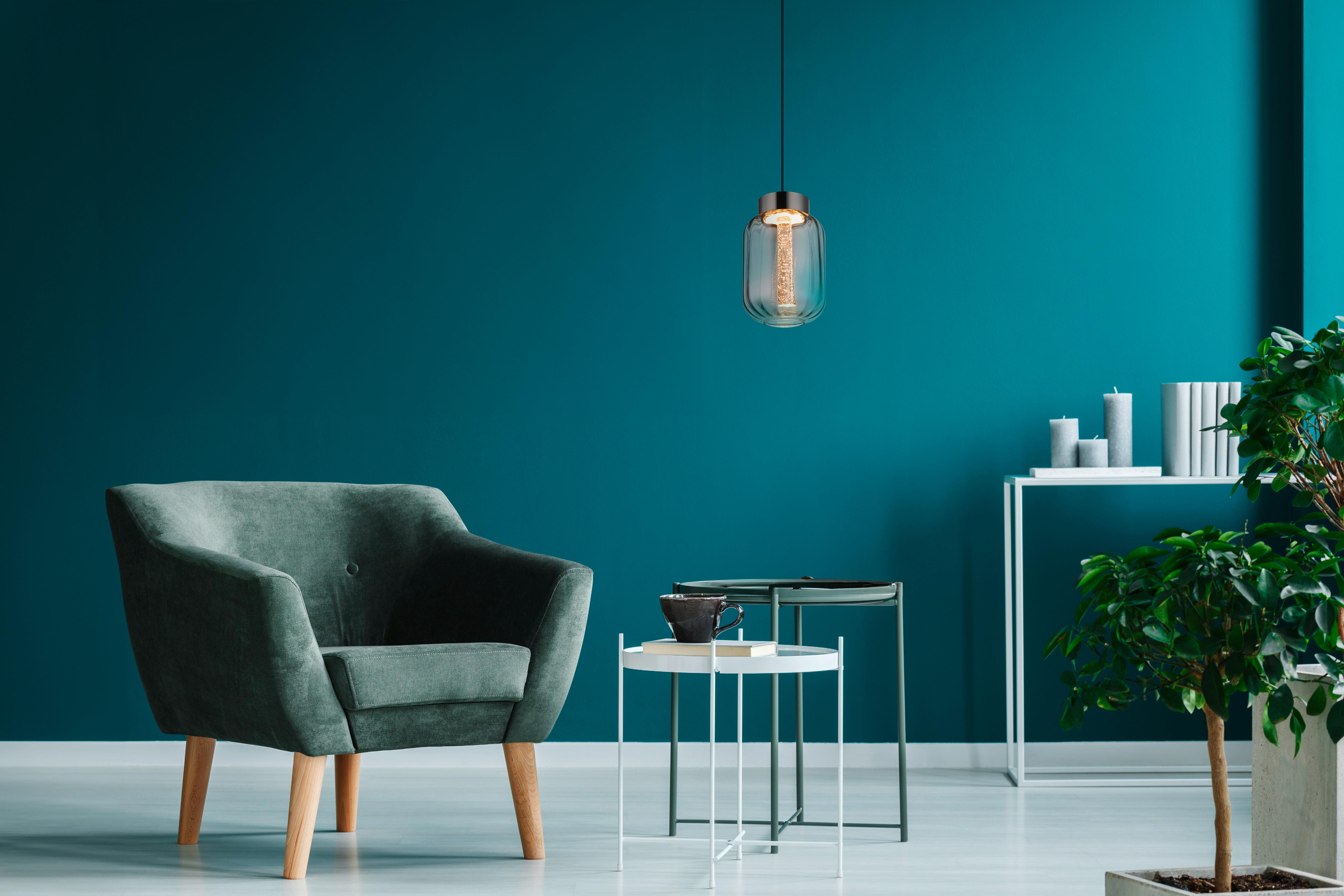 LED-Hängeleuchte 15746 - Klar/Chromfarben, Basics, Glas/Kunststoff (15/150cm) - Globo