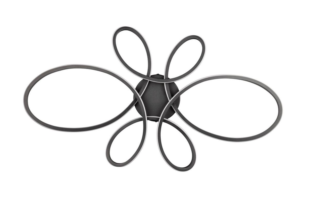 Led-deckenleuchte 645619132 Fly - Schwarz/Weiß, Design, Kunststoff/Metall (83/45,5/7,5cm) - Trio Leuchten