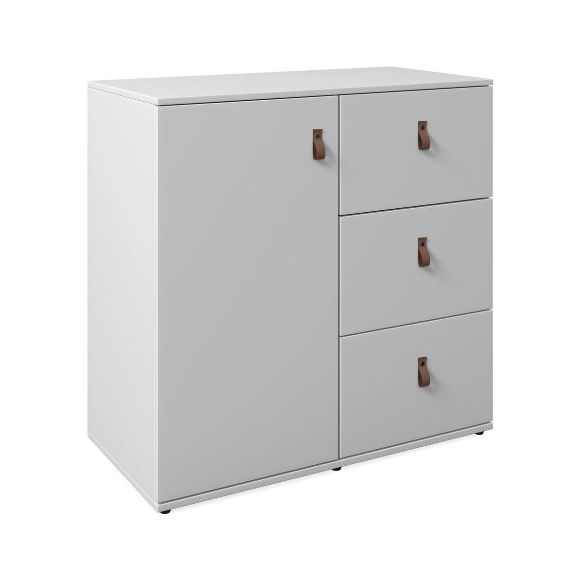 Komoda MICK - hnedá/čierna, Modern, kompozitné drevo/plast (80/79/40cm) - Modern Living