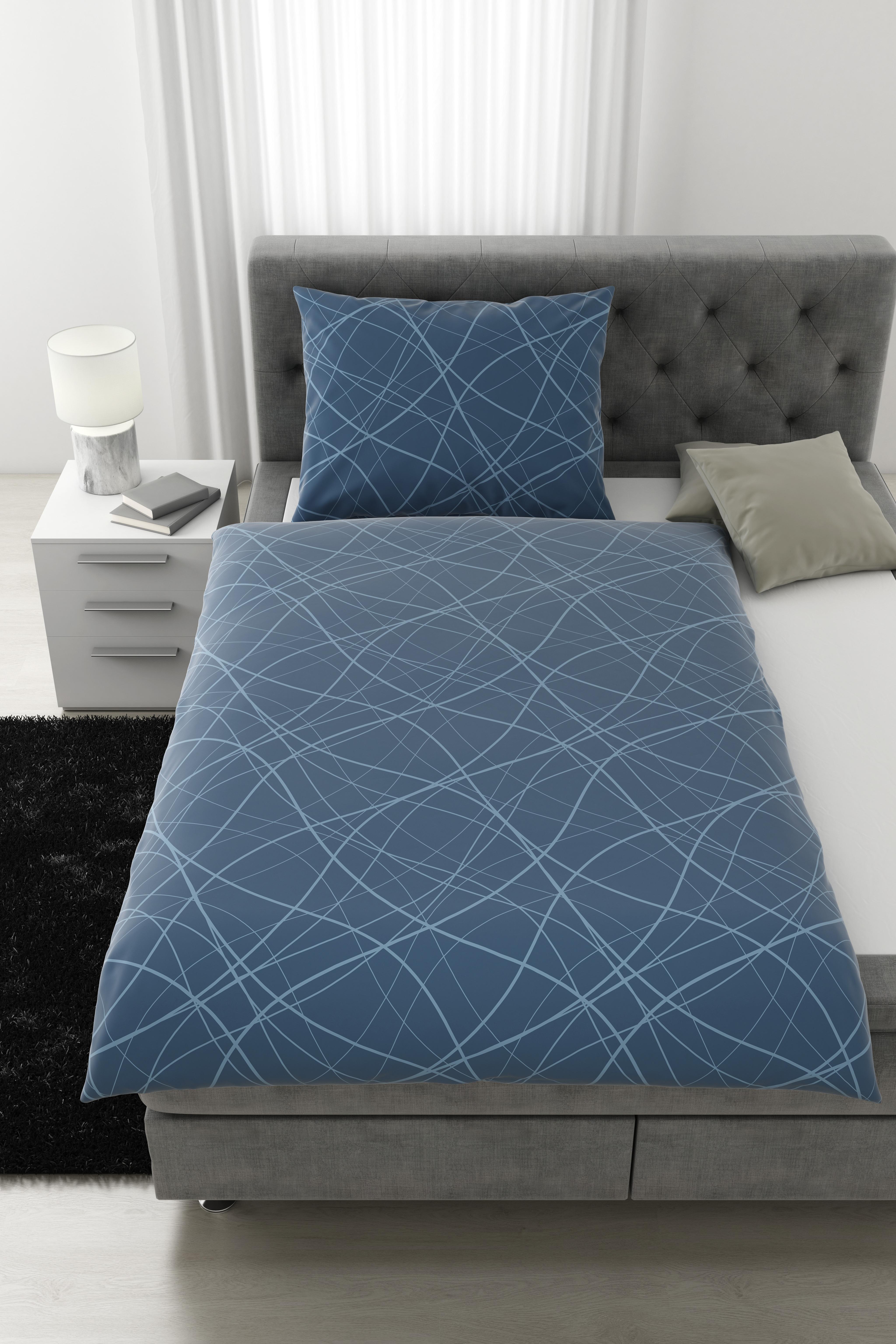 Povlečení Alex Design, 140/200cm - modrá, Moderní, textil (140/200cm) - Premium Living