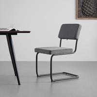 Jedálenská stolička ROSSI sivá - čierna/sivá, Modern, kov/drevo (45,5/85,5/58cm) - Bessagi Home