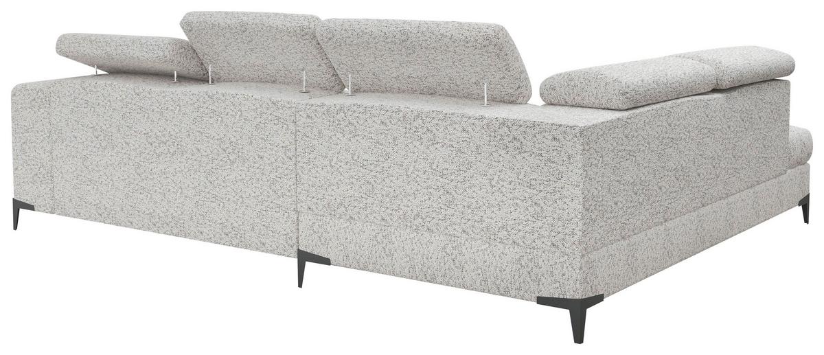 Rohová sedačka MASON, ľavá, béžovo-krémovo-čierna tkanina - čierna/krémová, Modern, kov/drevo (211/271cm) - Mömax