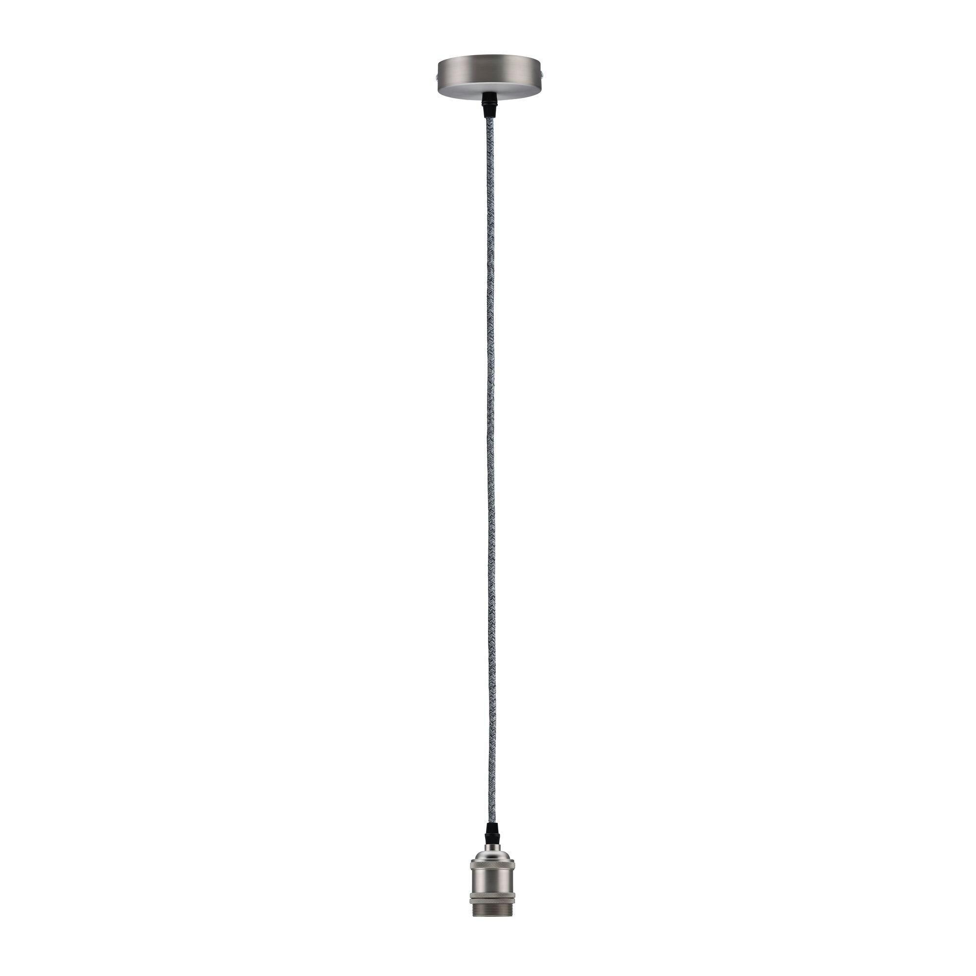 Hängeleuchten H: 200 cm 1-Flammig, Metall Grau - Basics (10,0/200cm) - Paulmann