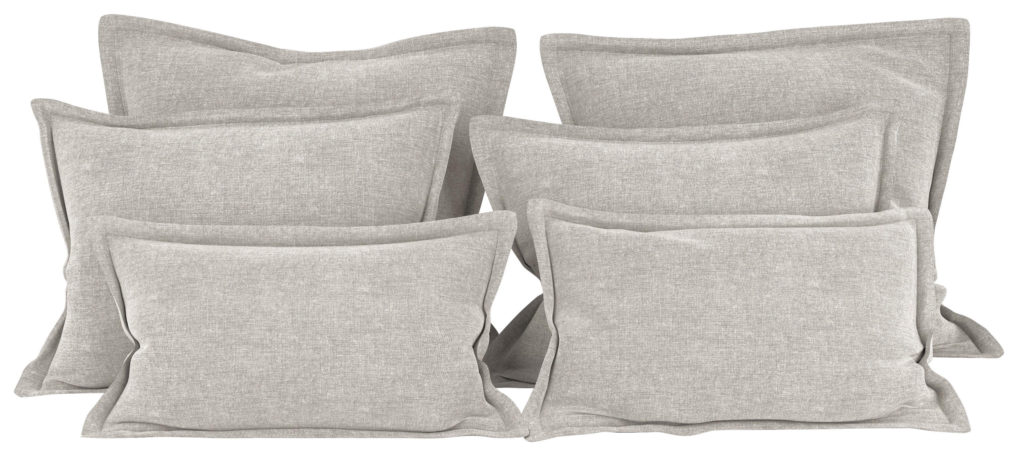 Zierkissenset Chenille Beige 6-Teilig - Beige, MODERN, Textil (70-50/60-25/10cm) - MID.YOU