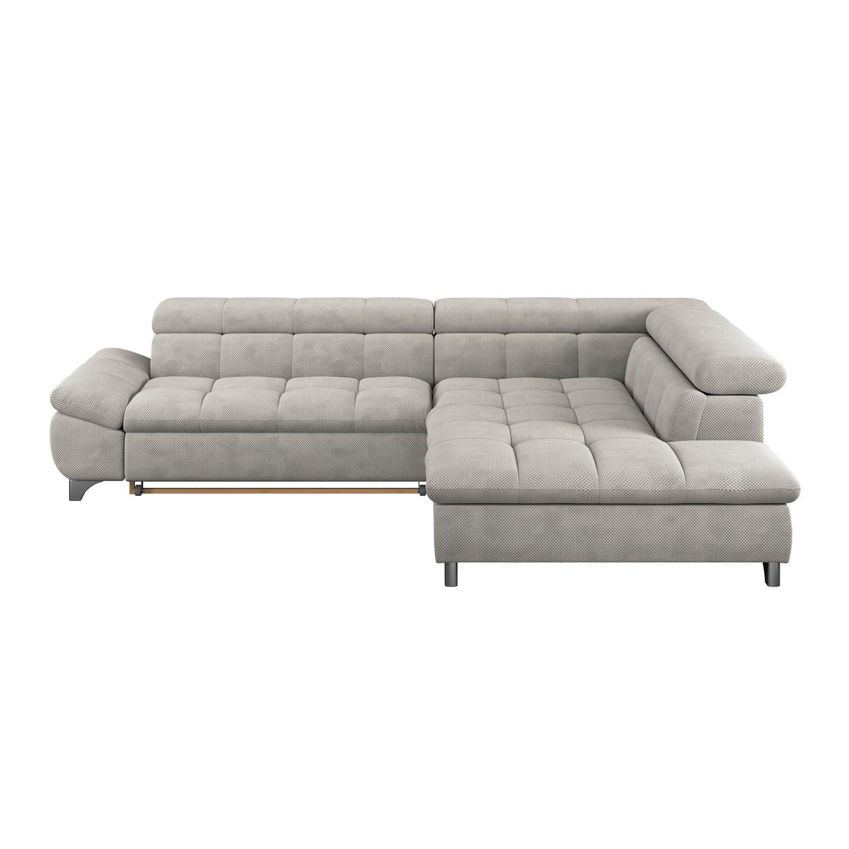 Ecksofa Gemini Naturfarben, B: 312 cm - Chromfarben/Beige, KONVENTIONELL, Textil (312/234cm)
