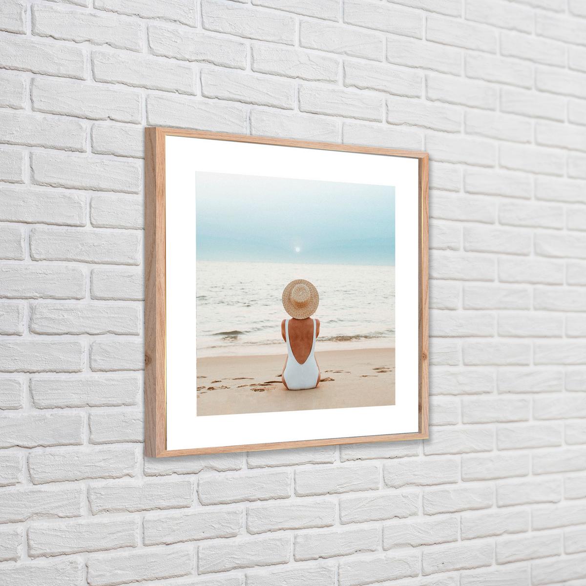 OBRAZ VOUS II - biela/farba duba, kompozitné drevo/papier (30/30cm) - Modern Living