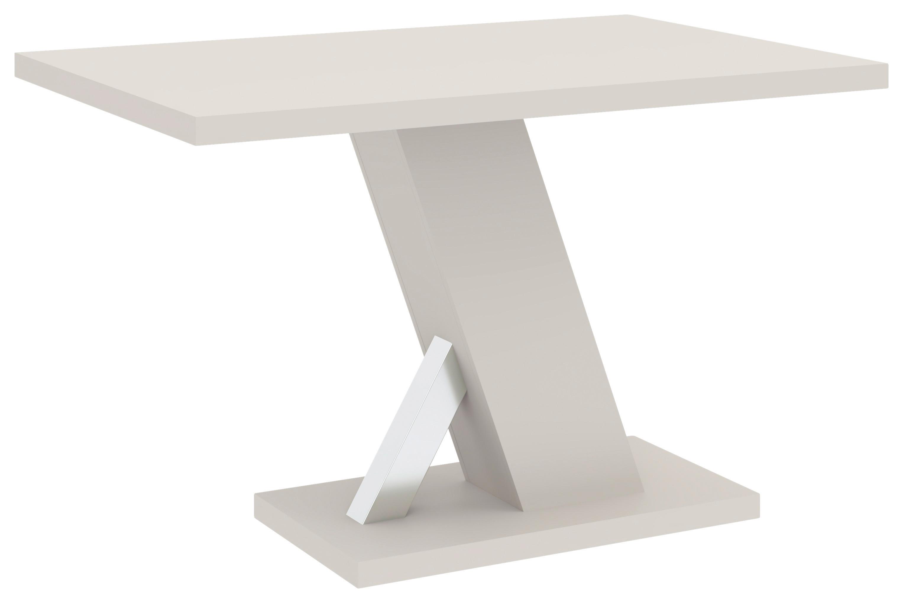 Esstisch Severin Kaschmir, B: 110cm - Kaschmir/Alufarben, Trend, Holzwerkstoff (110/76/80cm)