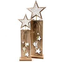 Dekostern Dino, H: Ca. 33 Cm - Naturfarben/Weiß, KONVENTIONELL, Holzwerkstoff (9/33cm) - Luca Bessoni