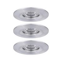 LED-Deckenleuchte Ø 6,5 cm 3er-Set Alufarben rund - Alufarben, Basics, Metall (6,5cm) - Paulmann