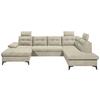 Wohnlandschaft Durban U Braun U: 170/324/218 cm - Beige/Schwarz, KONVENTIONELL, Textil (170/324/218cm) - MID.YOU