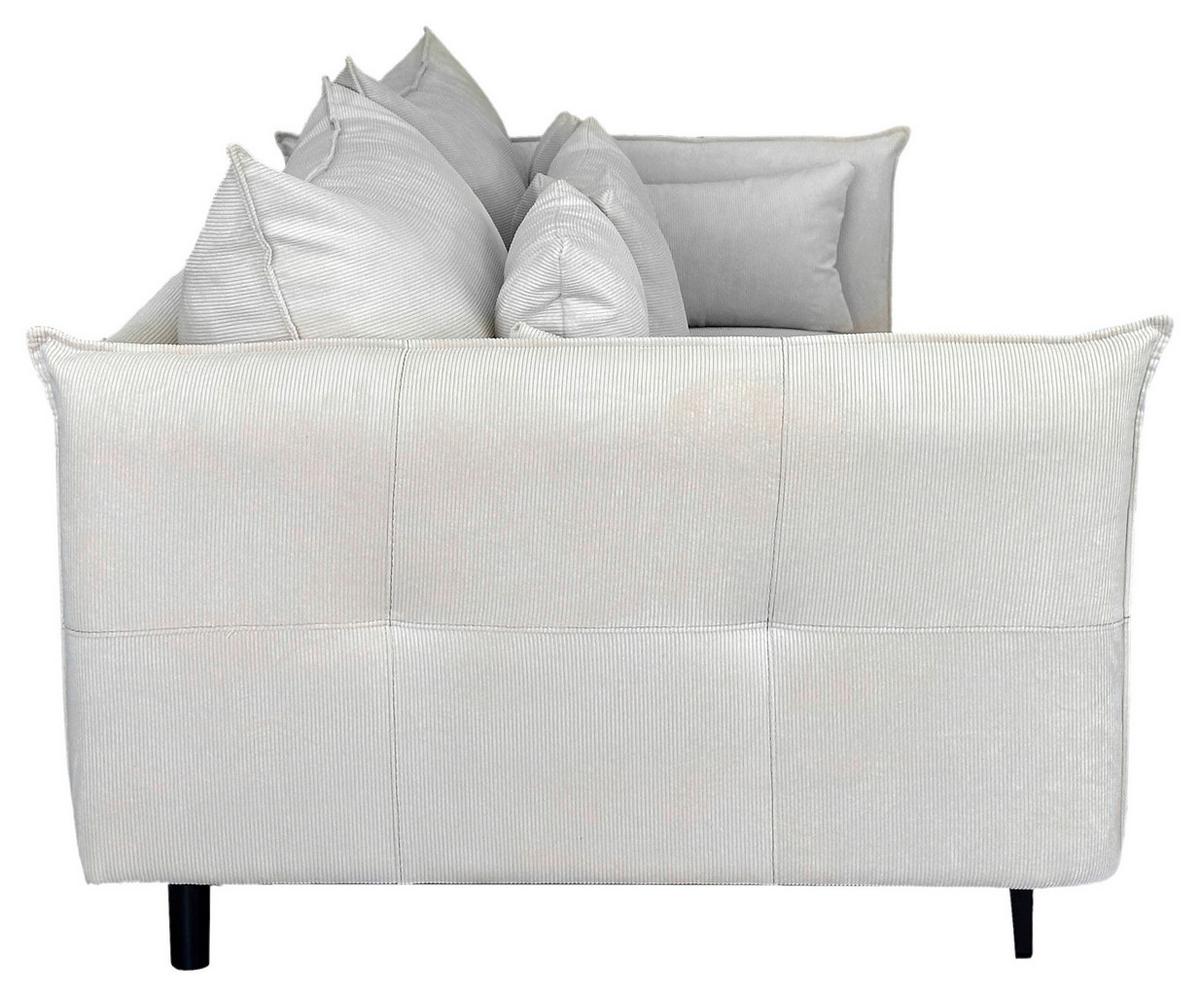 2-sitzer-sofa Sing Creme - Creme/Schwarz, Design, Textil (262/91/115cm) - MID.YOU