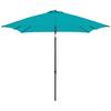 Sonnenschirm Push Up Basic LxBxH: 208x208x248 cm Petrol - Anthrazit/Petrol, Basics, Textil/Metall (208/208/248cm) - Doppler