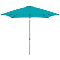 Sonnenschirm Push Up Basic LxBxH: 208x208x248 cm Petrol - Anthrazit/Petrol, Basics, Textil/Metall (208/208/248cm) - Doppler