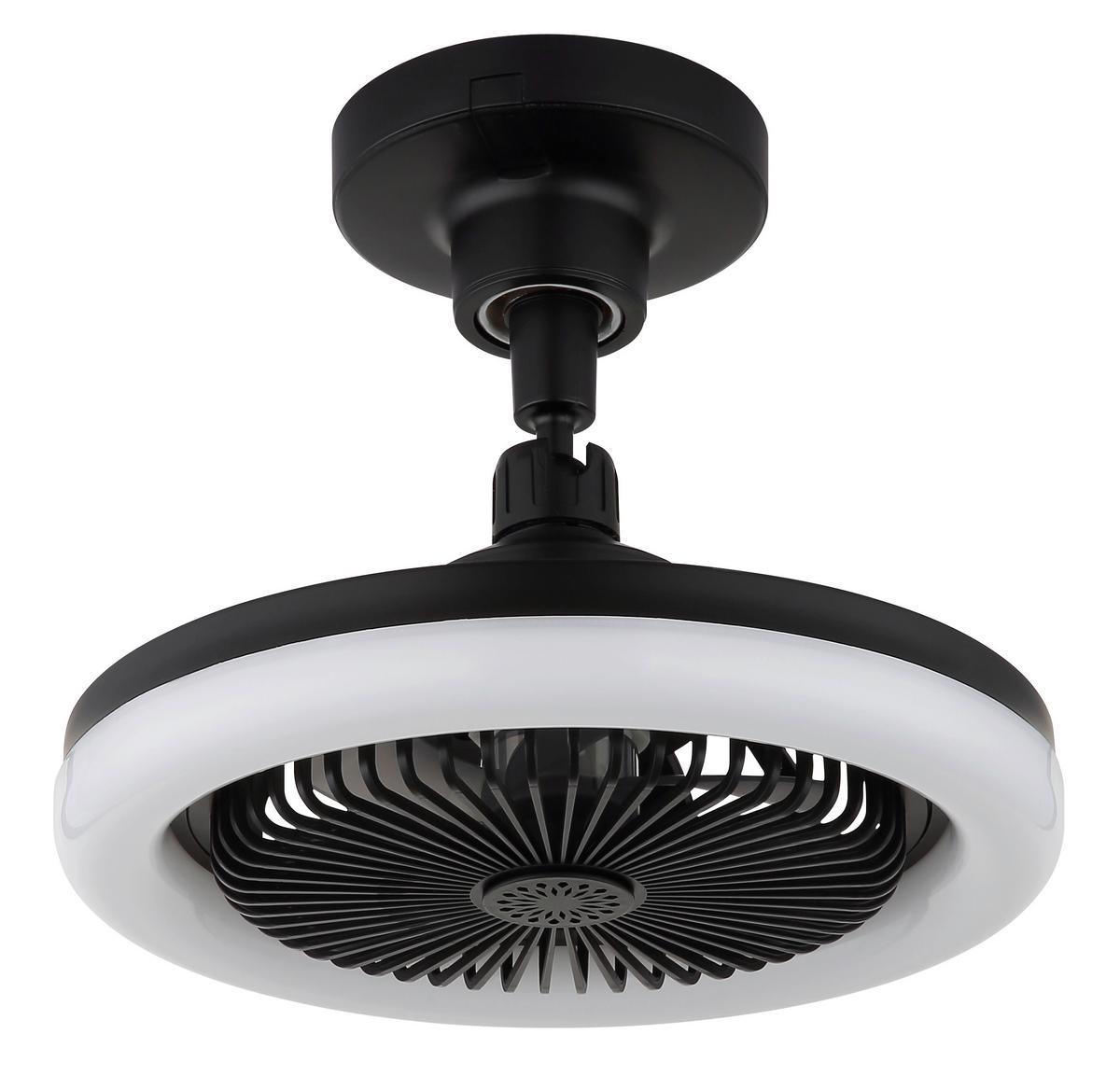 Deckenventilator Memory-Funktion - Schwarz/Weiß, Design, Kunststoff (25,8/21,7cm) - Globo