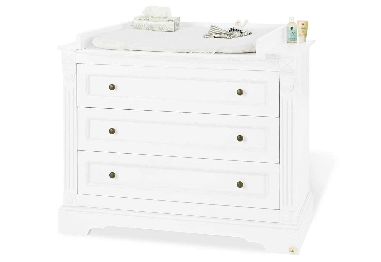WICKELKOMMODE 133467B EMILIA - Weiß, Trend, Holzwerkstoff (119/101/78 bzw 58cm) - Pinolino