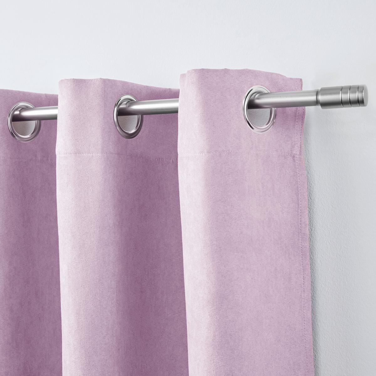 ZÁVĚS S OČKY Velours, 140/245cm, orgovánová - šeříková, Konvenční, textil (140/245cm) - Modern Living