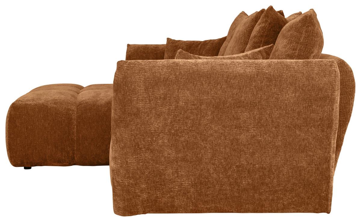 Univerzálna sedačka CAMMELLIO, oranžová ženilka, 7 vankúšov - oranžová/čierna, Modern, textil (296/75-95/189cm) - Mömax