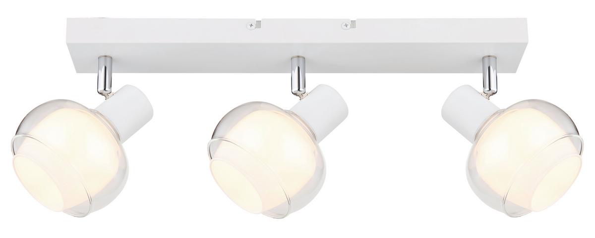 Strahler 54309-3w - Klar/Chromfarben, Design, Glas/Metall (41/10,5/13,5cm) - Globo