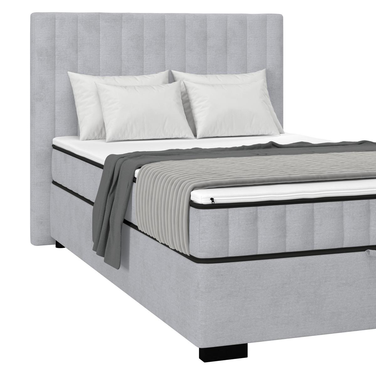 Boxbett Maya 120 - Schwarz/Grau, MODERN, Holz/Holzwerkstoff (120/200cm)