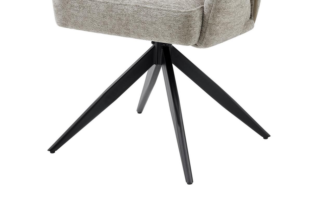 Armlehnstuhl Flow Taupe B: 57,5 cm - Taupe/Schwarz, MODERN, Holz/Textil (57,5/85/62cm) - Livetastic