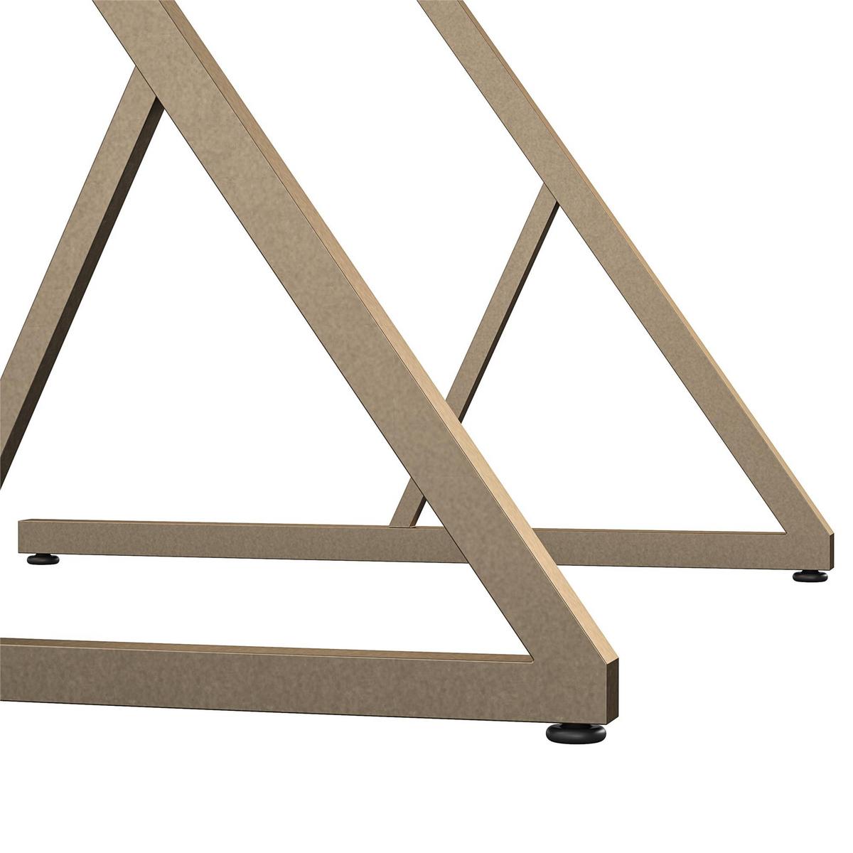 Schreibtisch Regal Wallnussfarben B: 72 Cm - Messingfarben/Walnussfarben, Design, Holzwerkstoff (64/72/49cm) - MID.YOU