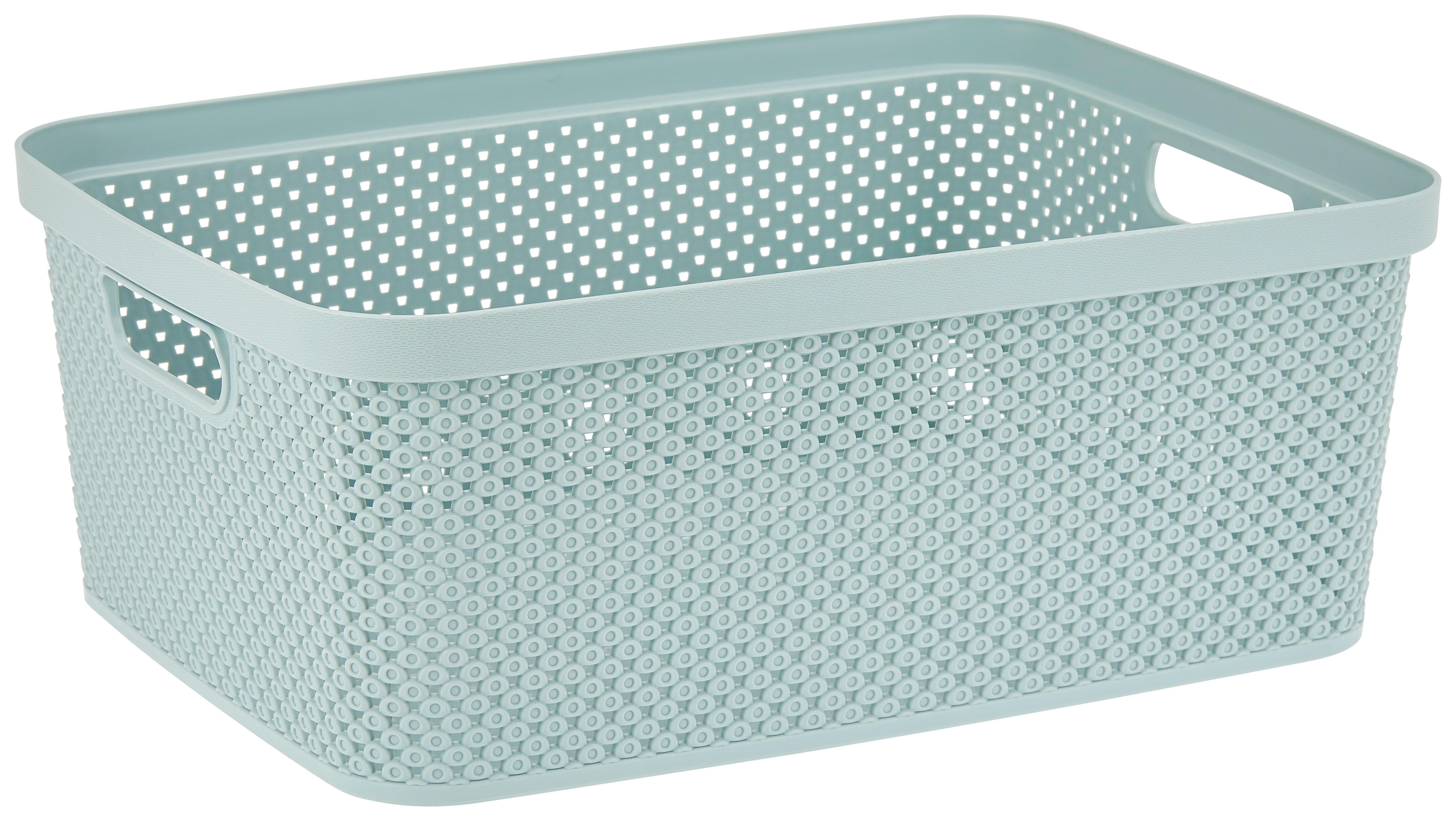 Aufbewahrungskorb Diamond 38,5x15 cm Kunststoff Mintgrün - Grün, Basics, Kunststoff (38,5/15/27,5cm) - Luca Bessoni