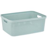 Tárolókosár Diamond - zöld, Basics, műanyag (38,5/15/27,5cm) - Luca Bessoni