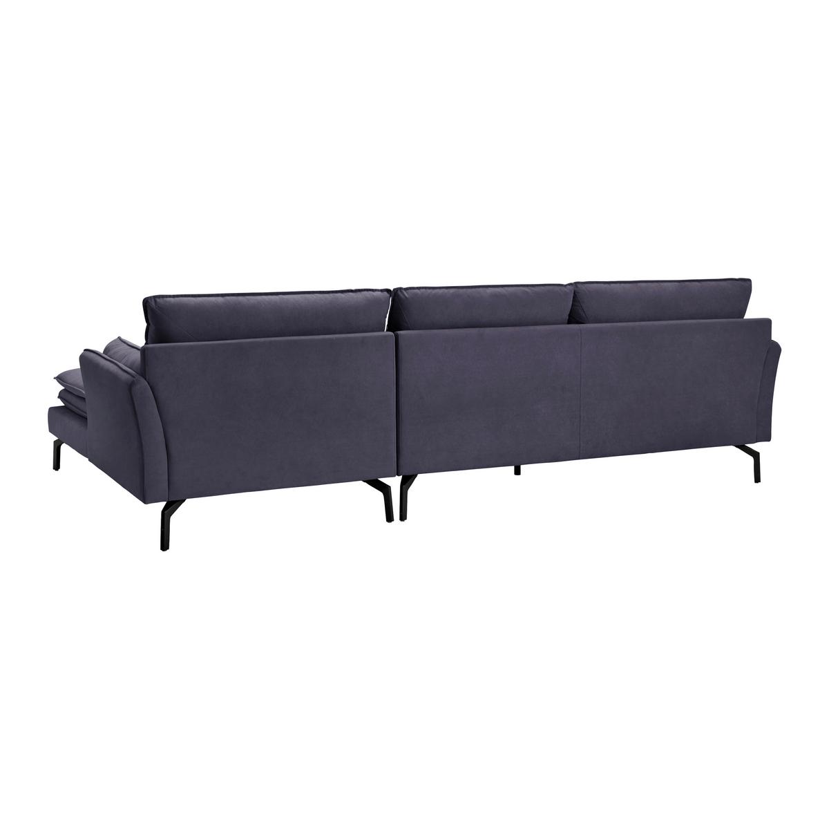Sedacia súprava LANI tmavá sivá - čierna/sivá, Modern, kov/drevo (296/86/170cm) - Bessagi Home