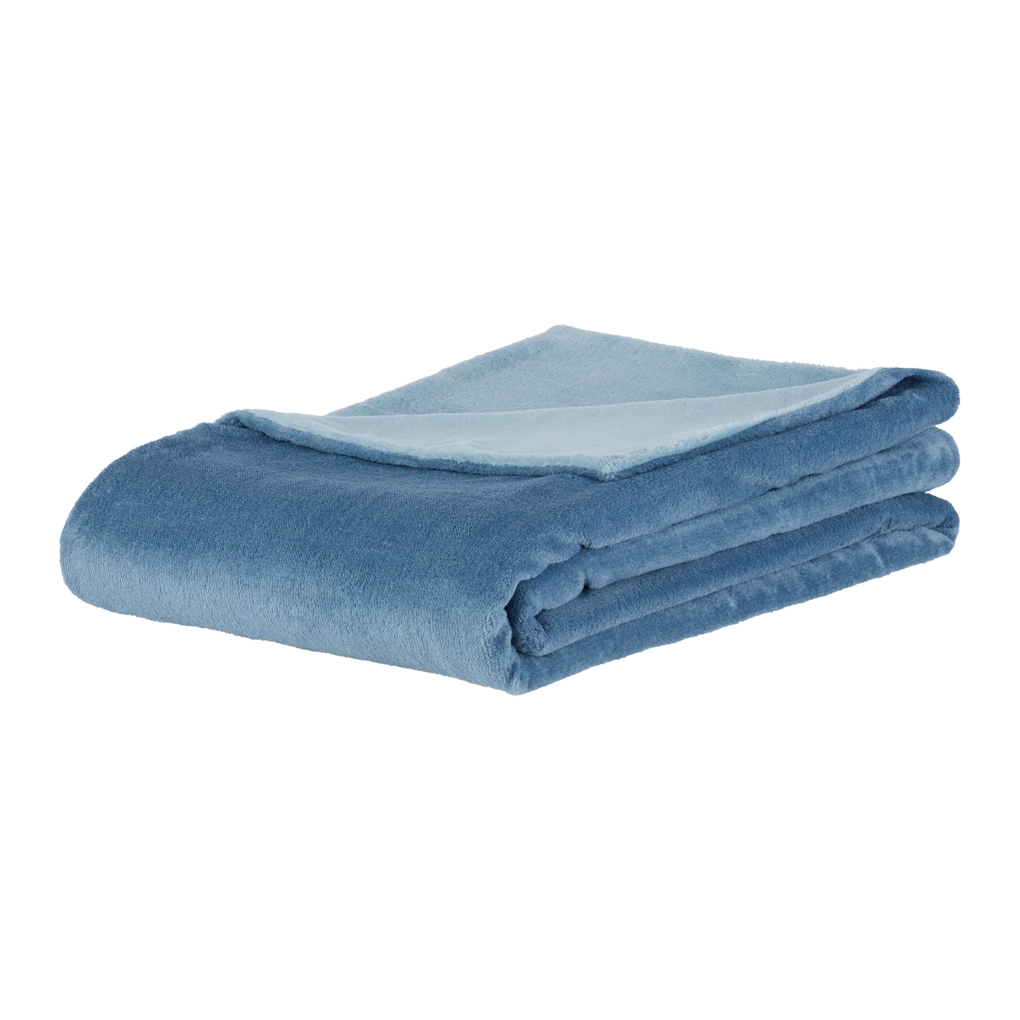 MĚKKÁ DEKA WENDY - modrá/jadeitově zelená, Konvenční, textil (150/200cm) - Mömax