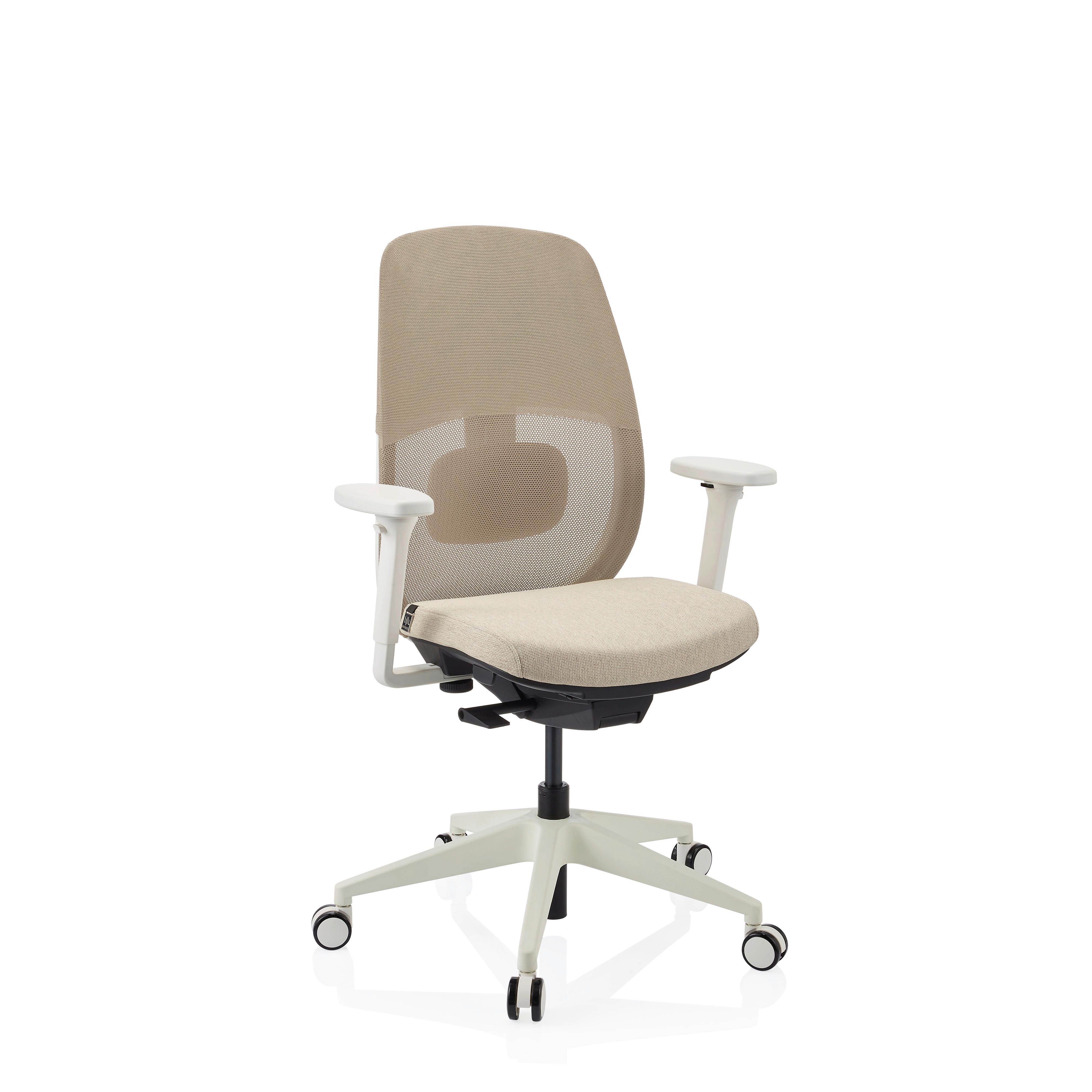 DREHSTUHL Skandis Beige B: 71cm - Beige/Weiß, MODERN, Kunststoff/Textil (71/112/66cm) - MID.YOU