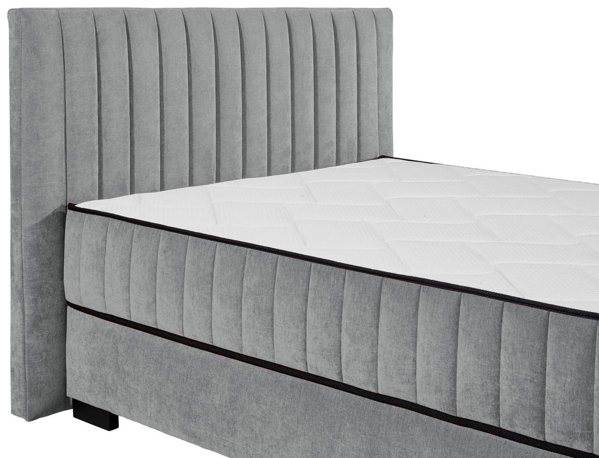 Boxbett Nagol C - Anthrazit/Schwarz, MODERN, Holzwerkstoff/Textil (140/200cm) - MID.YOU