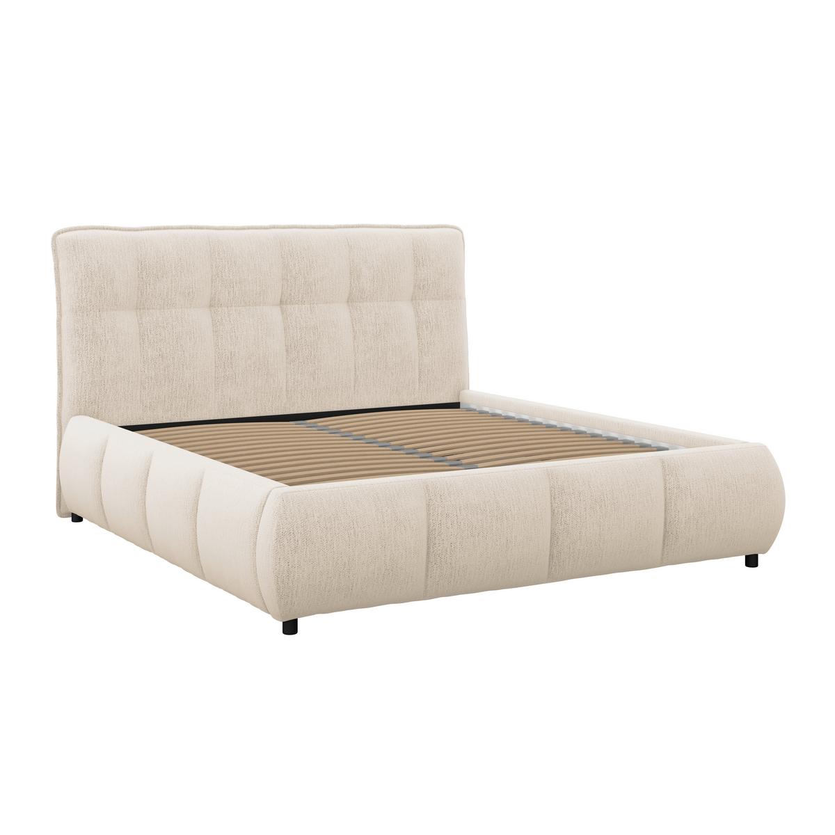 Polsterbett Limo Beige 140x200 cm - Beige/Schwarz, KONVENTIONELL, Holz/Holzwerkstoff (140/200cm) - James Wood