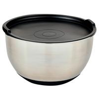 Rührschüssel Edelstahlfarben/schwarz L:26cm - Edelstahlfarben/Schwarz, Basics, Kunststoff/Metall (26/26/14,8cm)