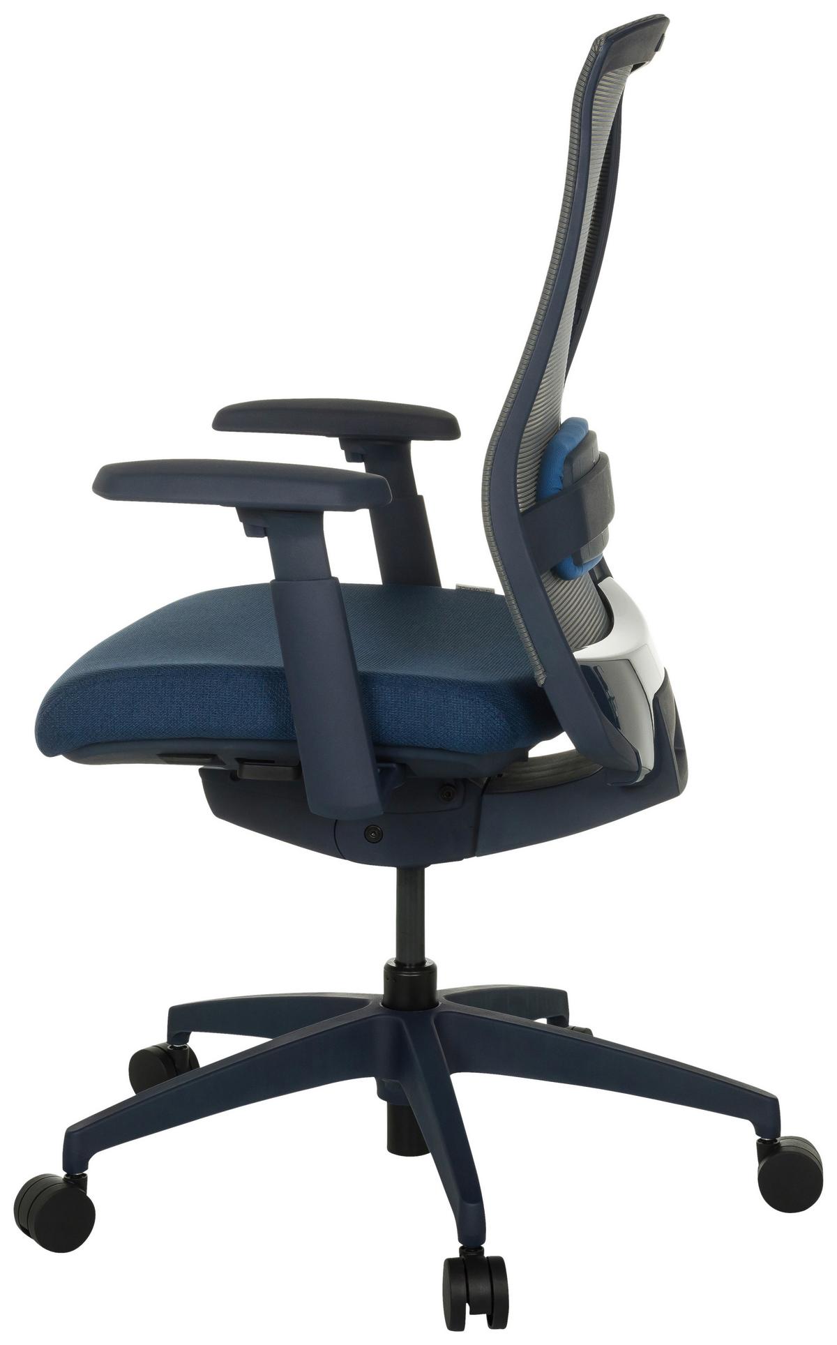 Drehstuhl Colore Blau B: 65 cm - Blau/Schwarz, MODERN, Kunststoff/Textil (65/95 - 103/70cm) - MID.YOU