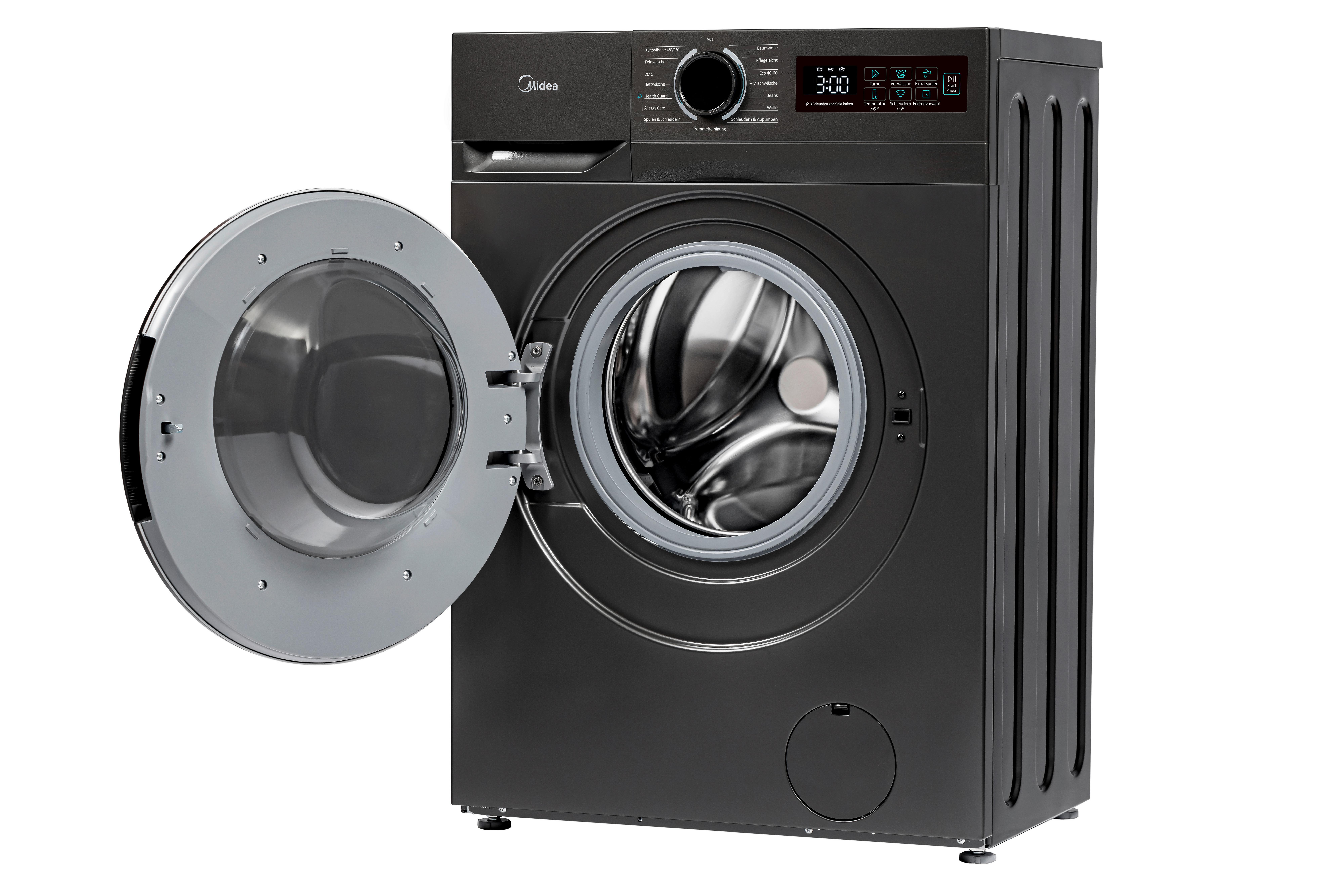 Waschmaschine Mf110w70u-12d - Anthrazit, Basics, Glas/Kunststoff (59.5/85/40cm) - Midea