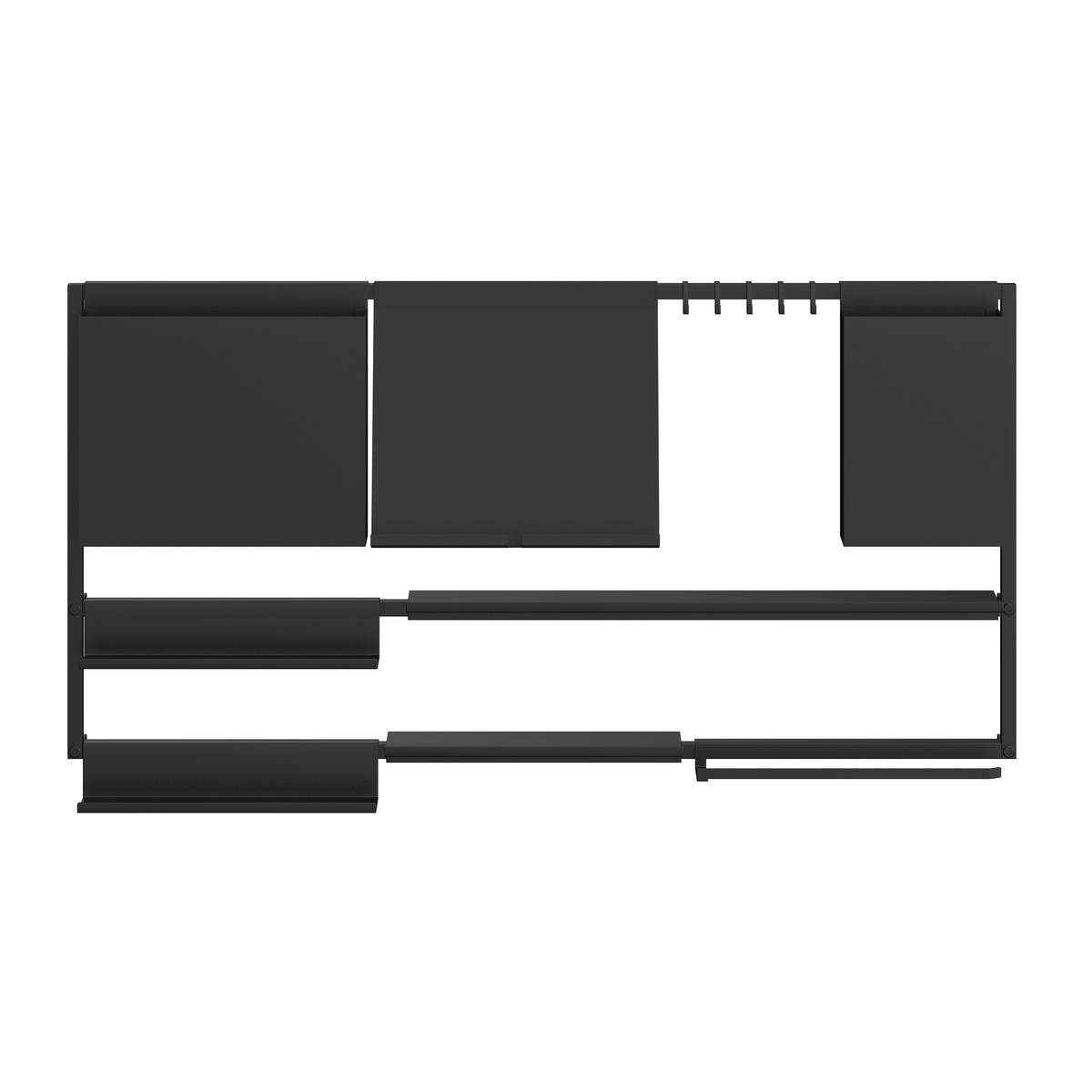 Držiak na kuchynské potreby Systemstyle, šírka 29 cm - čierna, Modern, kov (29/2,5/8cm) - System Style