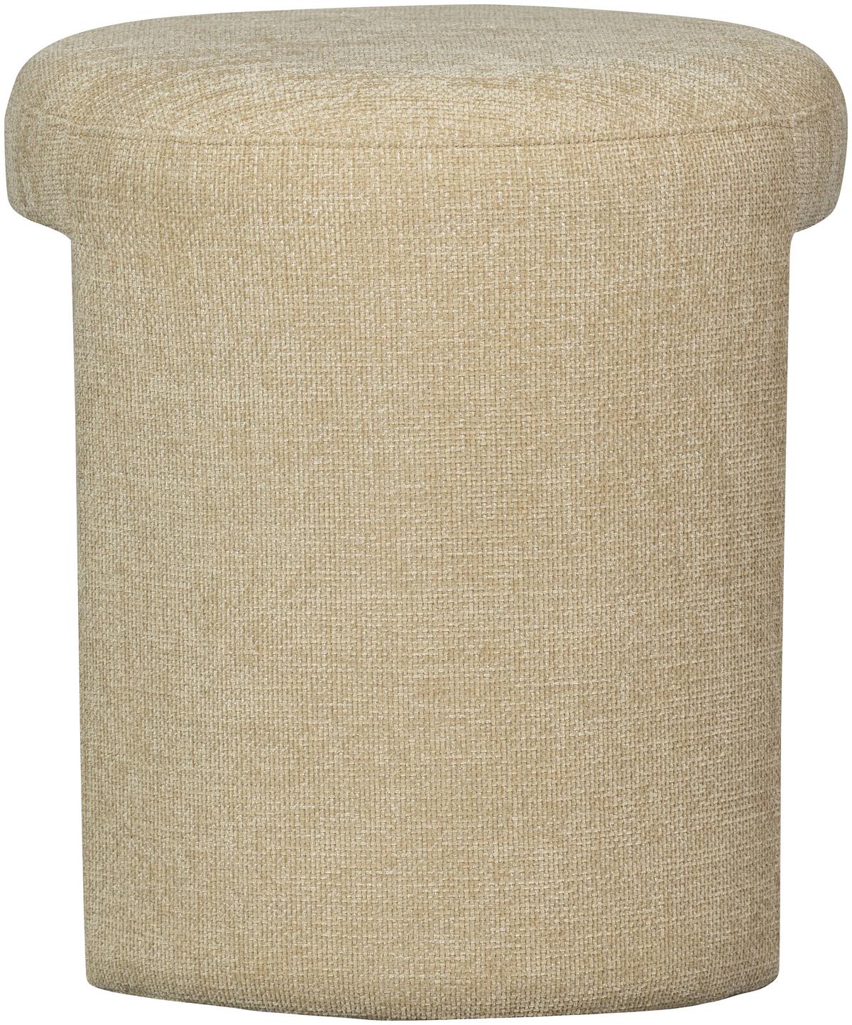 Hocker Charlie Naturfarben B: 45cm - Naturfarben, Design, Textil (45/47/45cm) - Livetastic