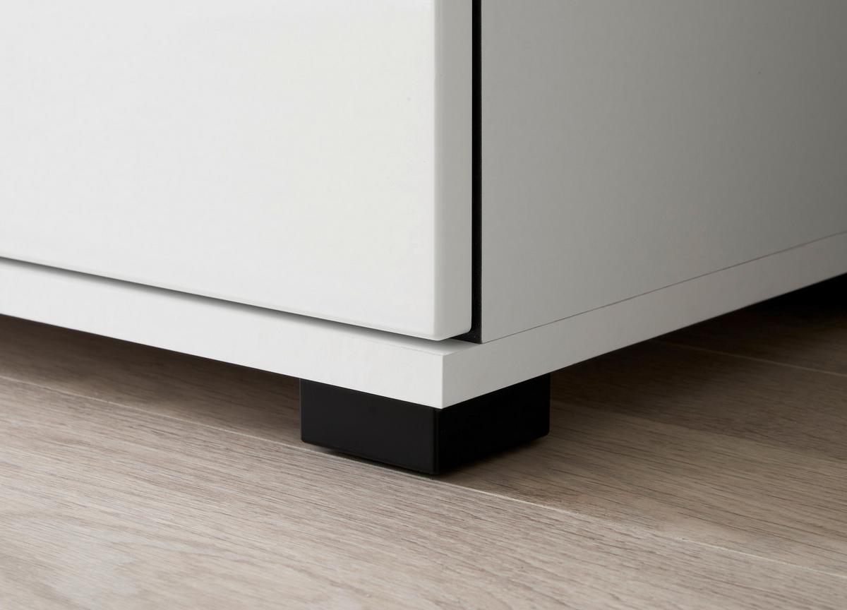 Garderobe Cantara Weiß/Weiß HG B: 80cm - Weiß Hochglanz/Weiß, MODERN, Holzwerkstoff (80/200/39cm) - MID.YOU