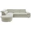 Ecksofa Firenze - Beige/Schwarz, Basics, Textil (219/265cm) - MID.YOU