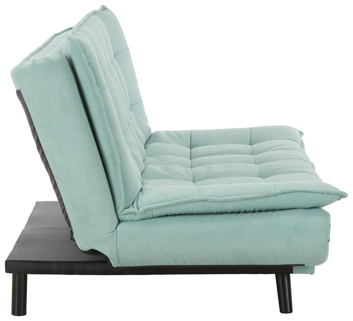 Rozkladacia pohovka ALASKA, zelená, max. 240 kg - čierna/zelená, Modern, drevo/textil (194/90/100cm) - Based