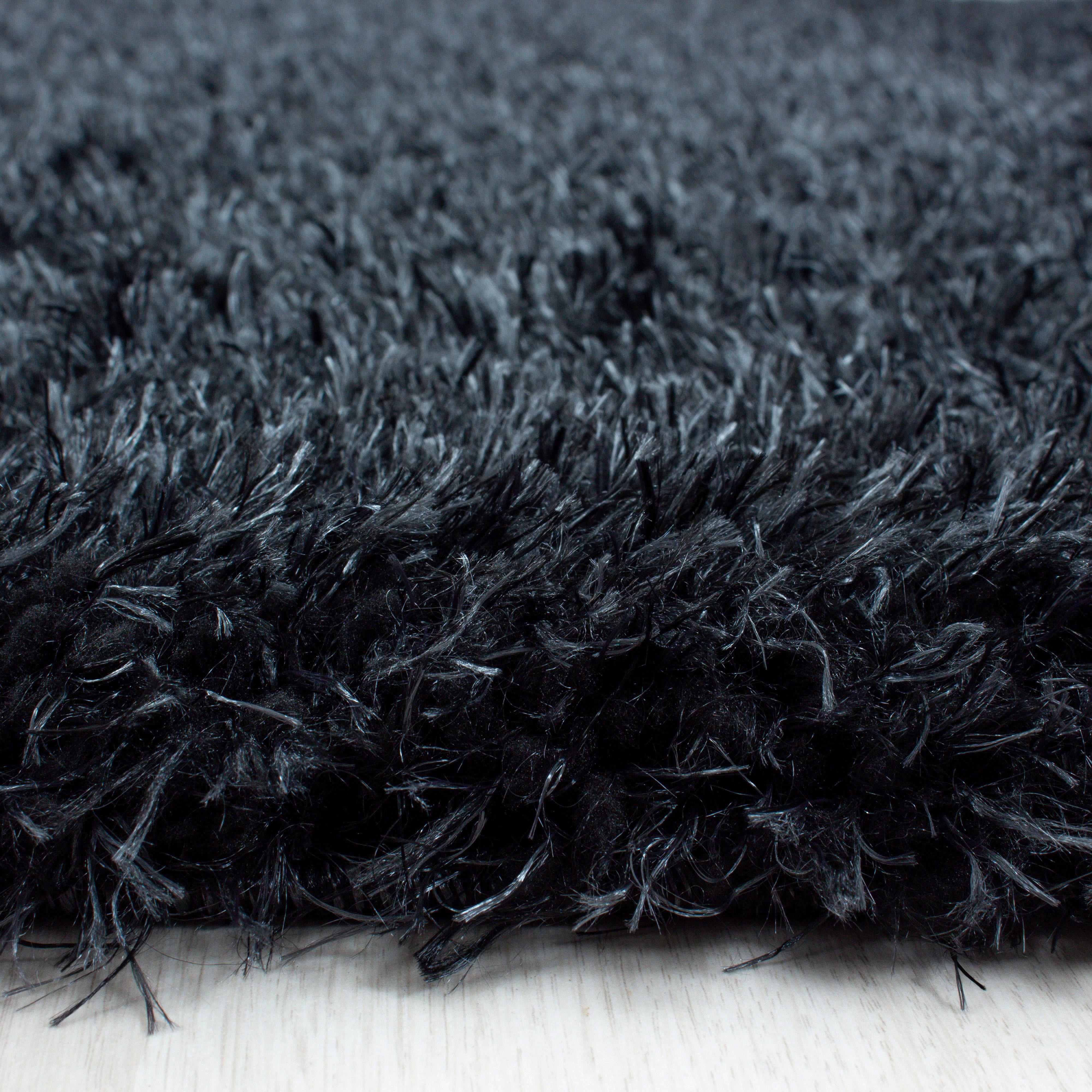 Koberec s vysokým vlasem 200 cm - černá, Basics, textil (200cm) - Novel