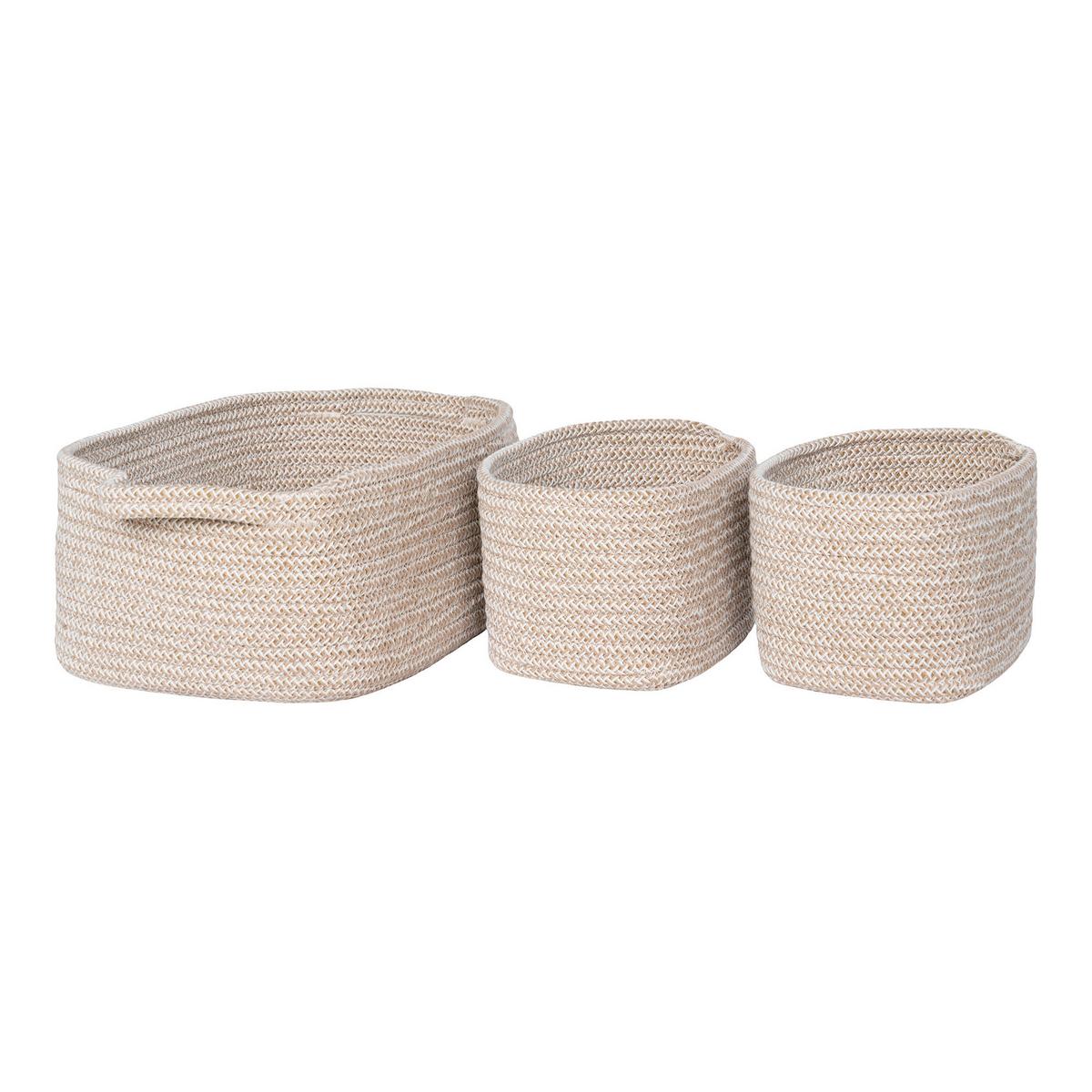 Korbset Beige Teixo Baskets - Beige, Basics, Textil